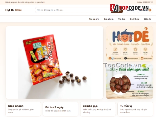 giao diện web,web giao bán,bán hạt dẻ