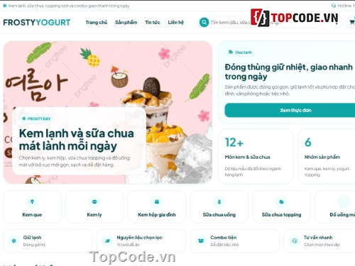 web bán sữa,bán web,web bán đồ lạnh