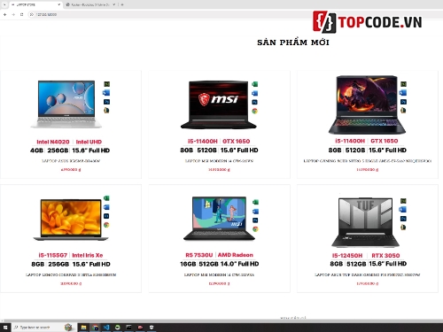 Website php mysql,website bán điện thoại laptop php mysql,Website php,web bán hàng