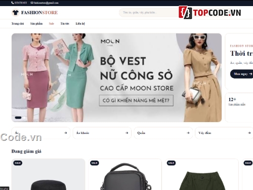 web bán quần áo,bán quần áo,Fashion Store