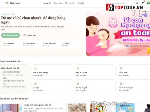 web mẹ và bé,shop mẹ và bé,web shop