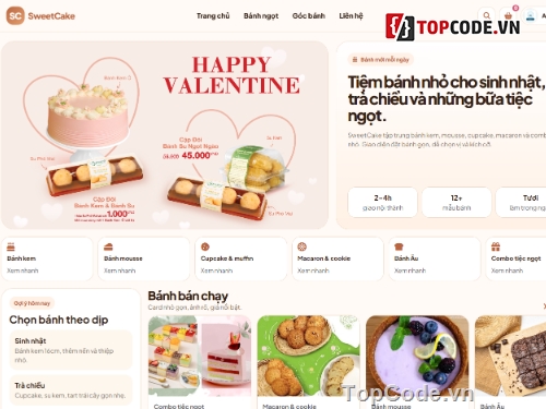 bán website,web bánh bánh,web bán online