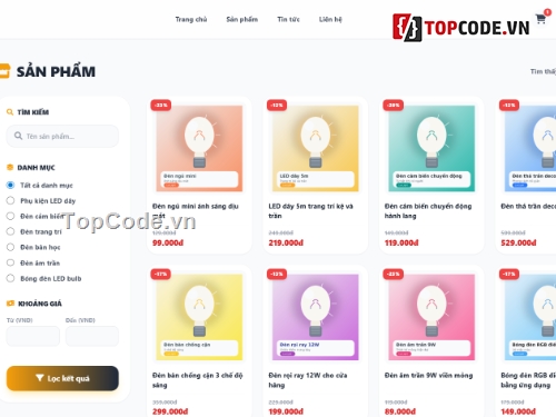 website đẹp,bán đèn,bán bóng đèn