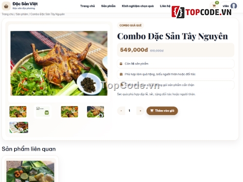 Web đặc sản,web bán hàng,web bán đặc sản