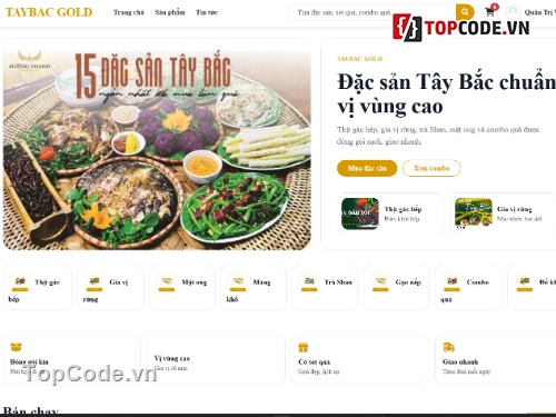 Web đặc sản,bán đồ ăn,code bán hàng