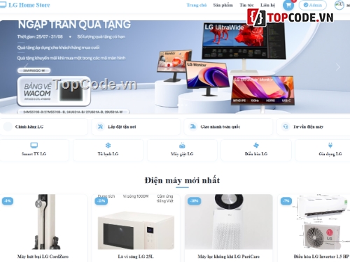 điện máy,bán website,web bán điện máy