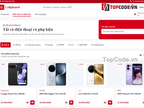 full báo cáo,báo cáo,web bán điện thoại