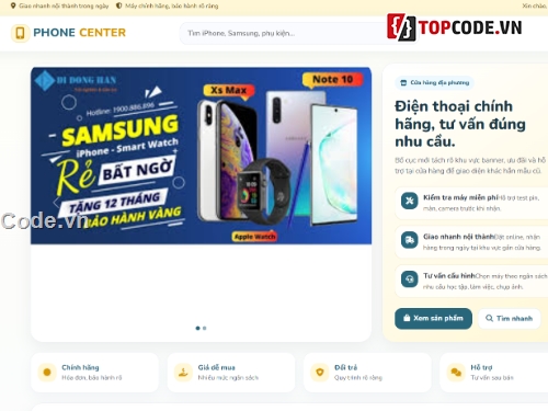 giao diện,Web điện thoại,giao diện bán điện thoại