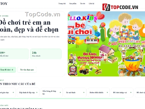 website,đồ chơi trẻ em,đồ án website
