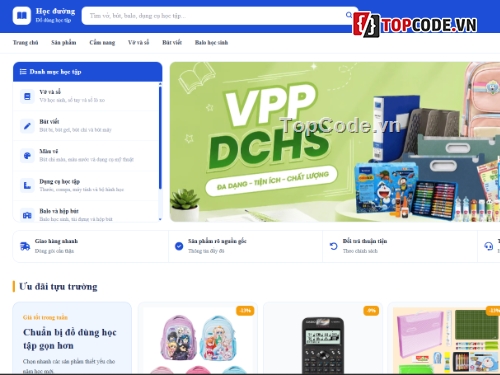 học tập,đồ án học tập,Website bán đồ dùng
