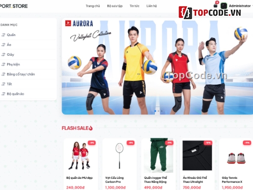 Website bán đồ thể thao,thể thao,mới nhất