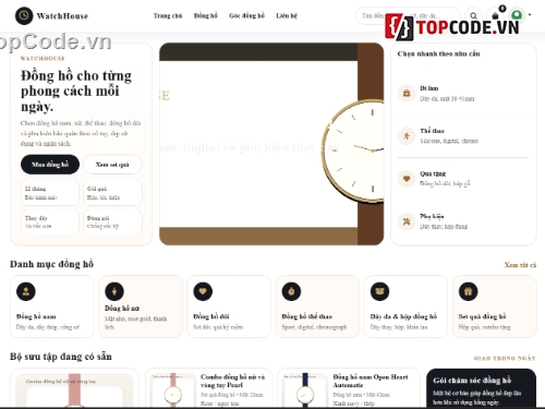 web bán đồng hồ,website bán đồng hồ,đồ án website