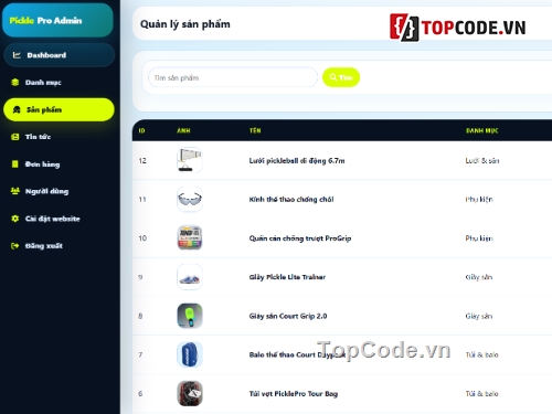 website đẹp,bán pickerball,dụng cụ pickerball