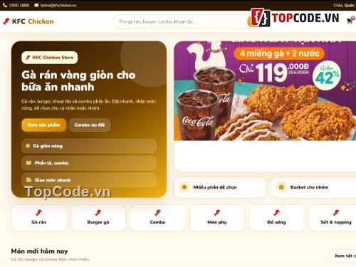 bán,gà rán KFC,Website bán hàng