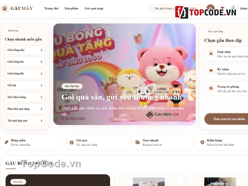 Website php,gấu bông,bán