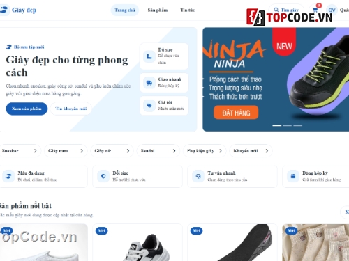 đẹp,Web bán giày  MVC,Website bán hàng đẹp