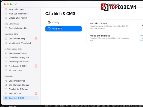 Website bán hàng,tích hợp,Admin Dashboard