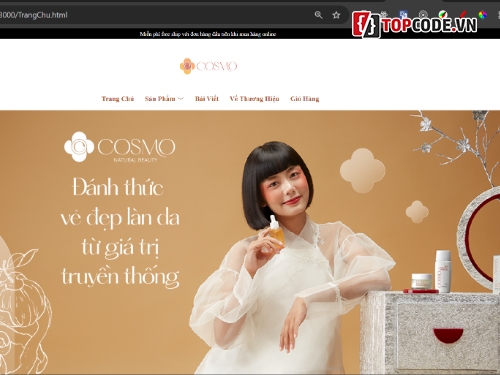 Bán hàng,HTML CSS,Website bán hàng,website bán kem dưỡng da html css và có giỏ hàng