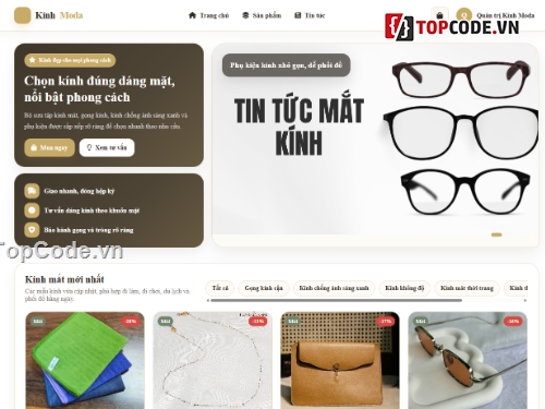 Web thời trang,bán kính,kính mắt