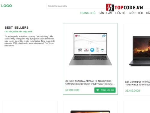 Website bán laptop html – css-Javascipt