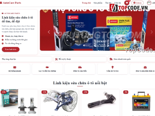 web bán linh kiện,website bán ô tô,website