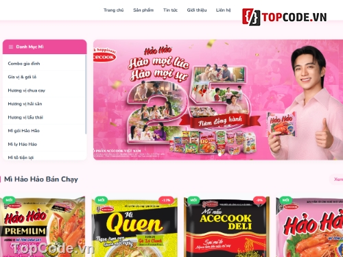 web bán mì tôm,mì tôm,hảo hảo