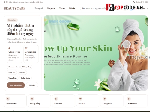 giao diện web,web mỹ phẩm,website mỹ phẩm