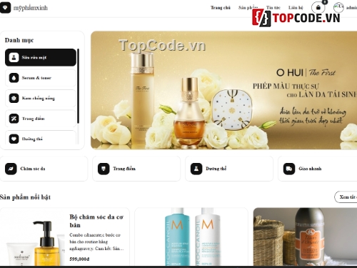 mỹ phẩm,bán mỹ phẩm,Website bán mỹ phẩm