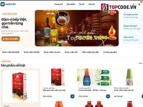 website,web bán nước mắm,website bán nước mắm