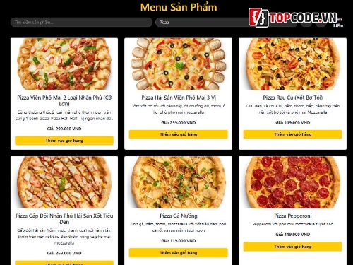 Báo cáo đồ án,Website bán hàng,website bán pizza