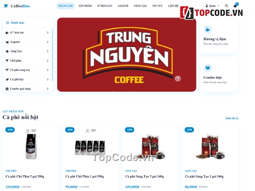 website,web bán sản phẩm,website bán cà phê