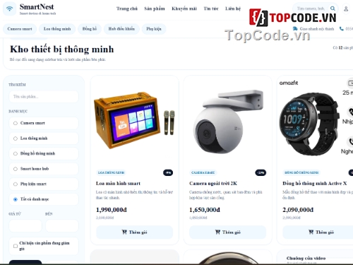 website,web sản phẩm,web bán sản phẩm