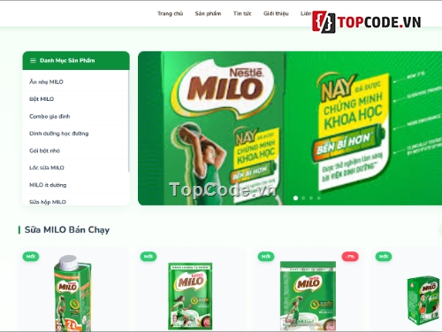 sữa milo,sản phẩm milo,sản phẩm nestle