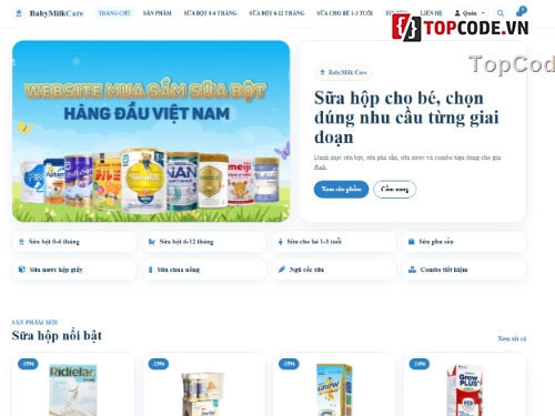 website,bán website,web bán sữa