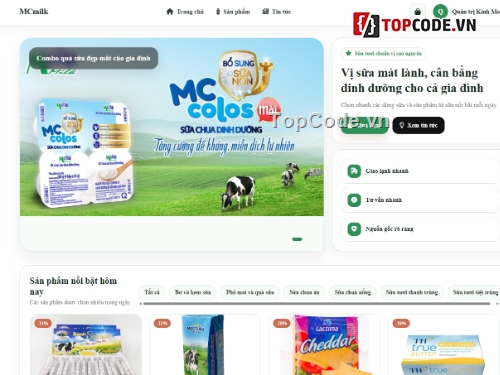 bán sữa,web bán sữa,code bán sữa