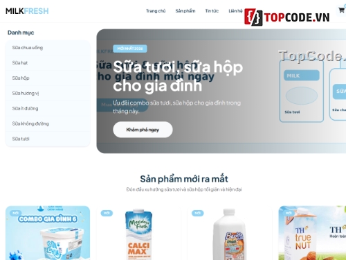 website,web bán sữa,bán website