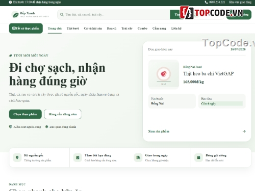 Web ẩm thực,bán thực phẩm,thực phẩm sạch