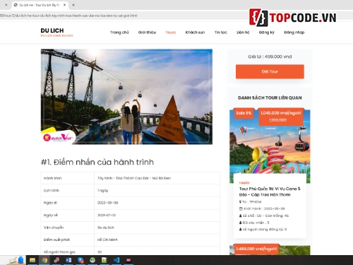 Website du lịch,website đặt tour du lịch php mysql,website đặt lịch khách sạn php,website booking hotel php mysql