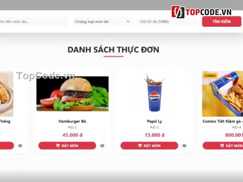 web,website đồ ăn nhanh,đặt đồ ăn