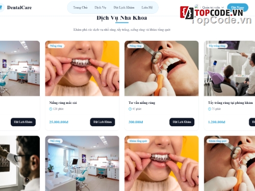 Web nha khoa,Website phòng khám nha khoa,lịch