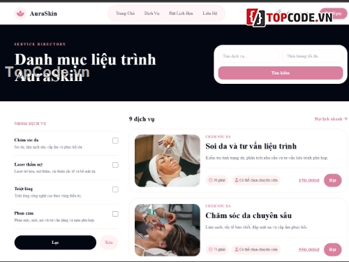 trung tâm,thẩm mỹ,đặt lịch