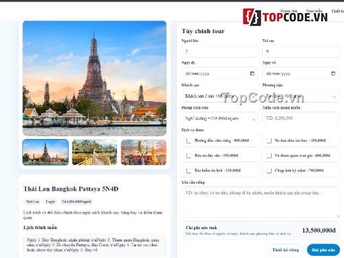 Website du lịch,Website đặt tour,đặt tour du lịch