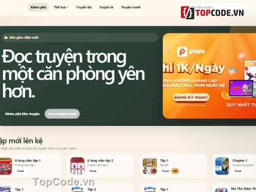 giao diện web,web truyện,website đọc truyện đẹp