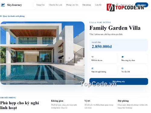 web giới thiệu du lịch,web đặt phòng,website giới thiệu du lịch