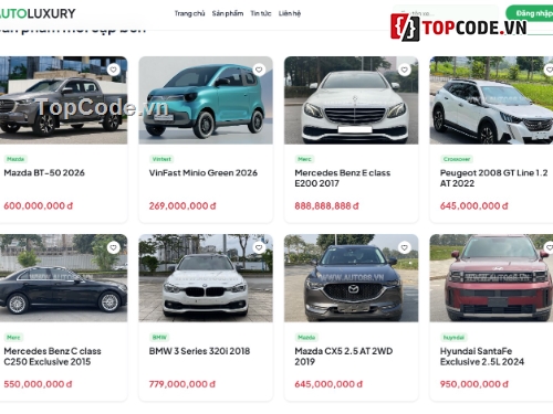 Website giới thiệu,Web giới thiệu,bán ô tô