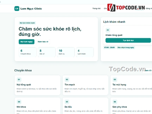 Website quản lý,khám bệnh,quản lý khám bệnh