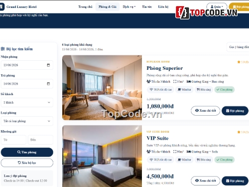 đặt phòng khách sạn,web quản lý,quản lý đặt phòng khách sạn