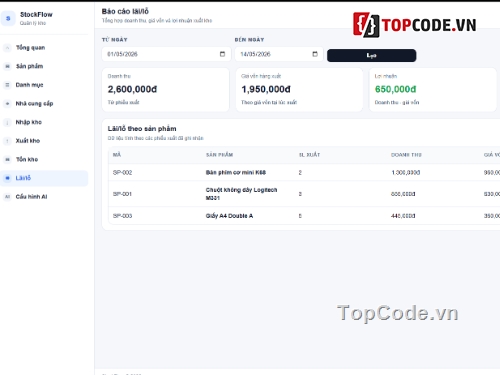 Website Quản Lý kho,Code Website Quản Lý,Website AI