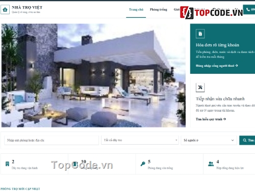 Website quản lý,quản lý trọ,code quản lý nhà trọ
