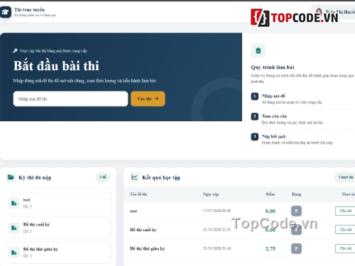 Website quản lý,trắc nghiệm trực tuyến,quản lý thi trắc nghiệm